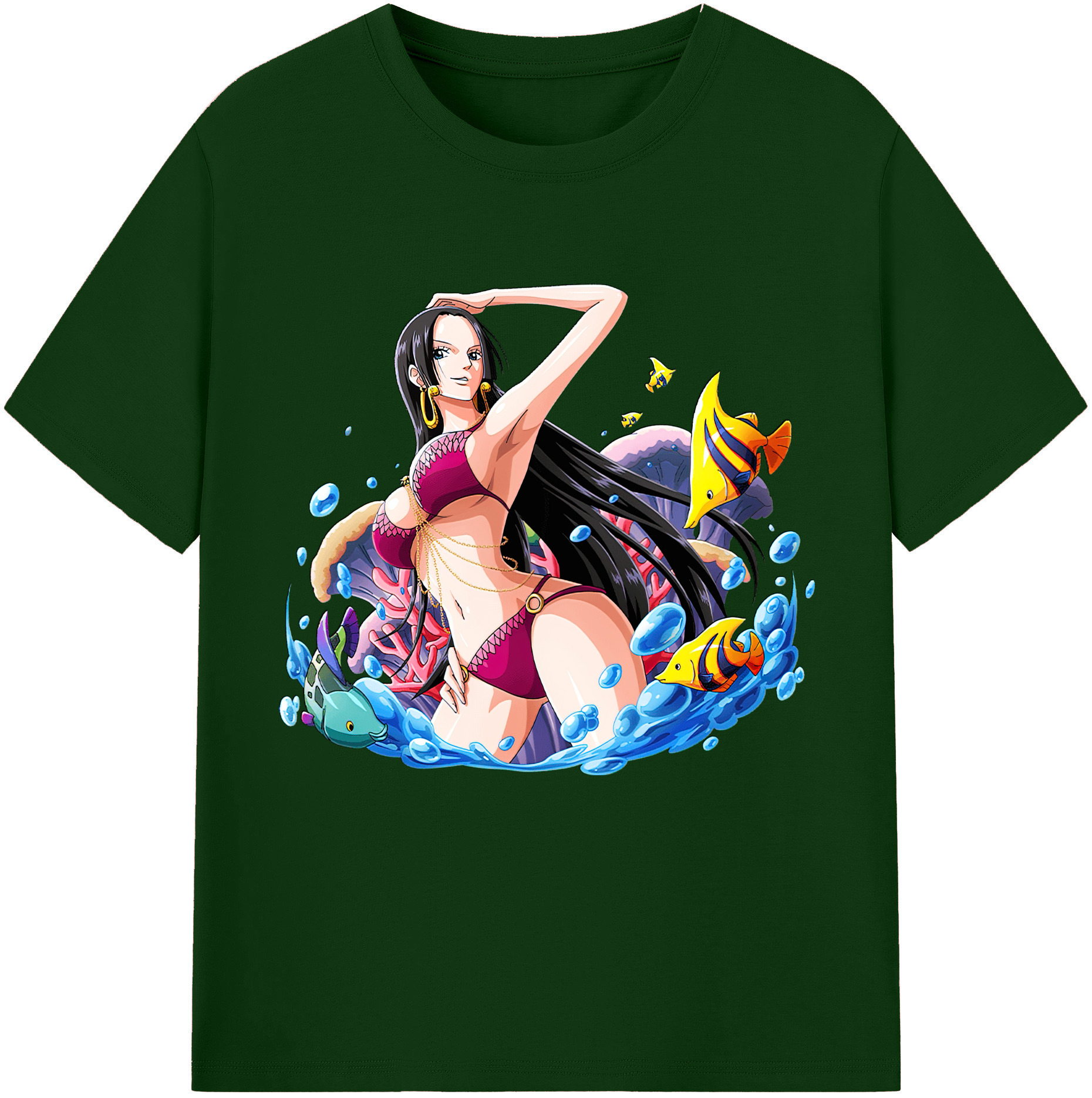 ワンピース ボア・ハンコック ONE PIECE Boa·Hancock 綿100％半袖Tシャツ（フロントプリント）